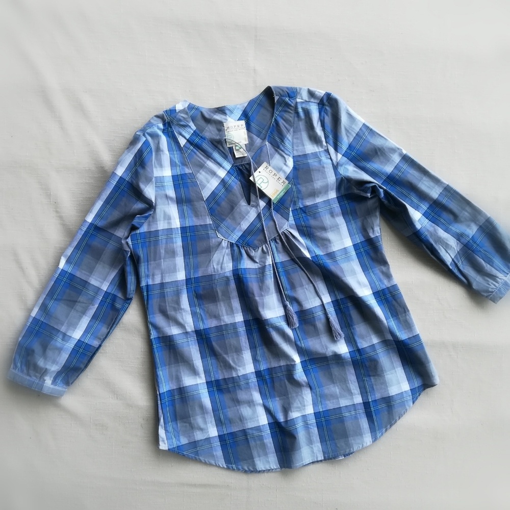 Blue Roper Boho Top - Picture 2 of 4